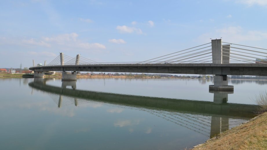 The Puch bridge over the Drava river in Ptuj
