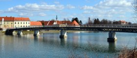 The small bridge over the river Drava