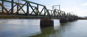 Railway bridge over the Drava river