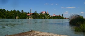 View of Ptuj Castle from the pier