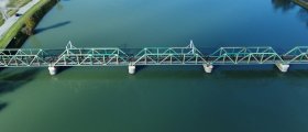 Železniški most na reki Dravi