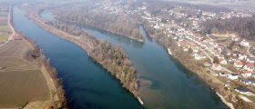 Drava river from above