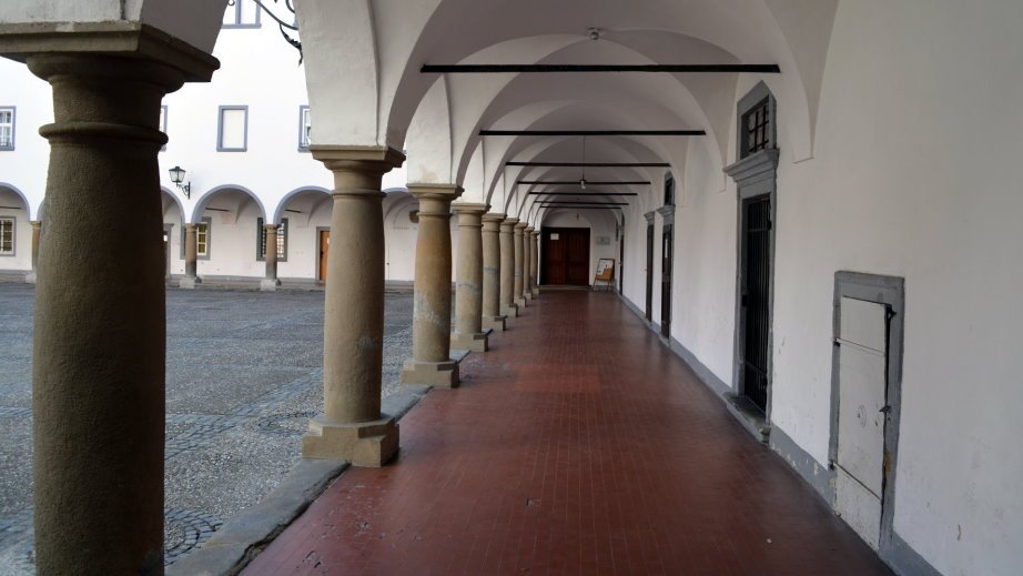 Hallway in the Minorite monastery in Ptuj