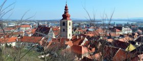 The church tower from the Ptuj Castle